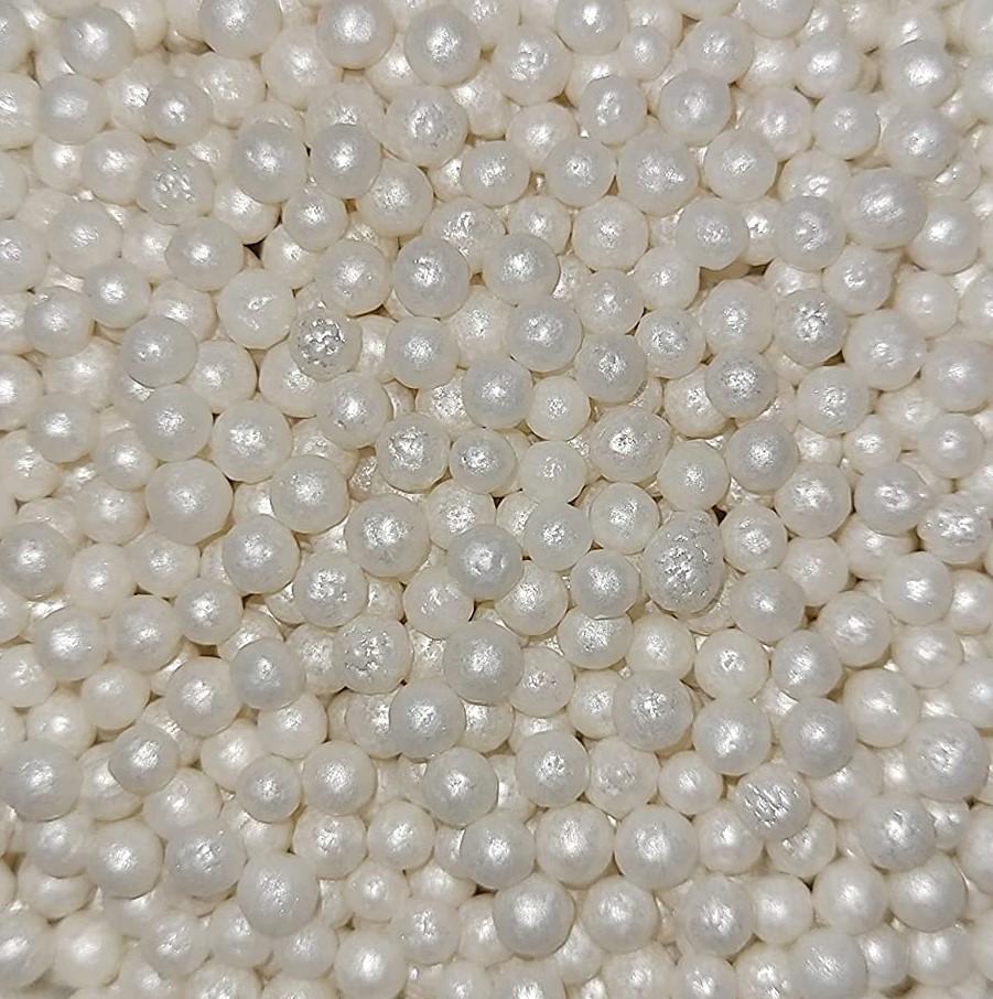 White Ultra Mini Pearls Edible Sprinkles Decorations Dragees 2mm –  SugarMeLicious