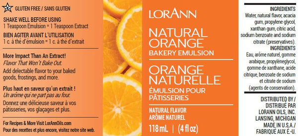 LorAnn Orange, Bakery Emulsion 4 oz.