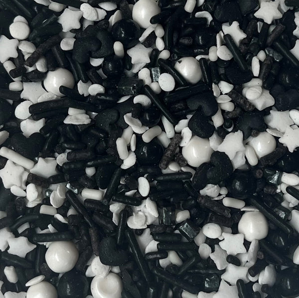 It’s All Black and White Edible Confetti Sprinkle Mix