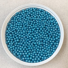 Load image into Gallery viewer, Metallic Blue Mini Pearls Edible Sprinkles Decorations Dragees 4mm