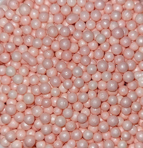 Pink Mini Pearls Edible Sprinkles Decorations Dragees 4mm