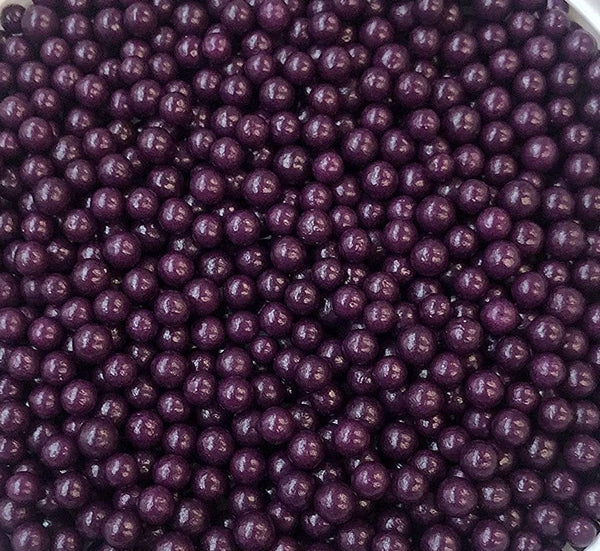Purple Mini Pearls Edible Sprinkles Decorations Dragees 4mm