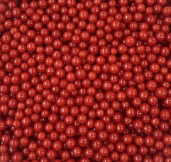 Red Mini Pearls Edible Sprinkles Decorations Dragees 4mm