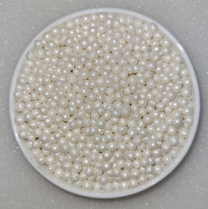 White Ultra Mini Pearls Edible Sprinkles Decorations Dragees 2mm