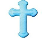 Load image into Gallery viewer, Blue Small Cross Religious Baptism Edible Sugar Decorations Toppers