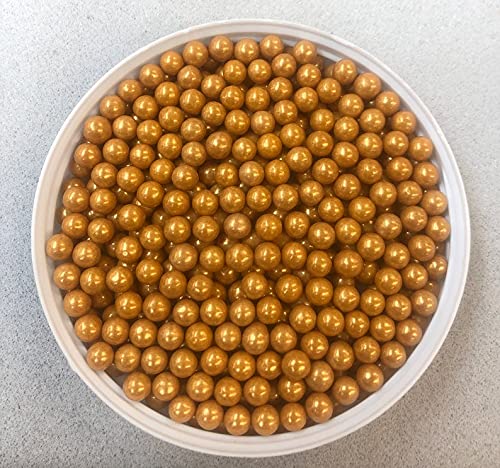 Gold Pearls Edible Sprinkles Decorations Dragees 8mm