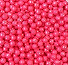 Hot Pink Pearls Edible Sprinkles Decorations Dragees 8mm