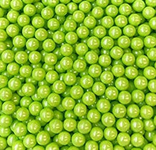Load image into Gallery viewer, Lime Green Pearls Edible Sprinkles Decorations Dragees 8mm