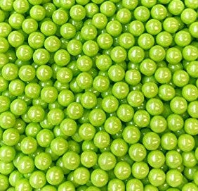 Lime Green Pearls Edible Sprinkles Decorations Dragees 8mm