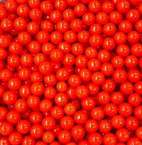 Orange Pearls Edible Sprinkles Decorations Dragees 8mm