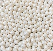 Load image into Gallery viewer, White Pearls Edible Sprinkles Decorations Dragees 8mm