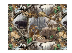 Camo Hunting Deer Bear Duck  Edible Cake Image Party Topper Decoration- 1/4 Sheet