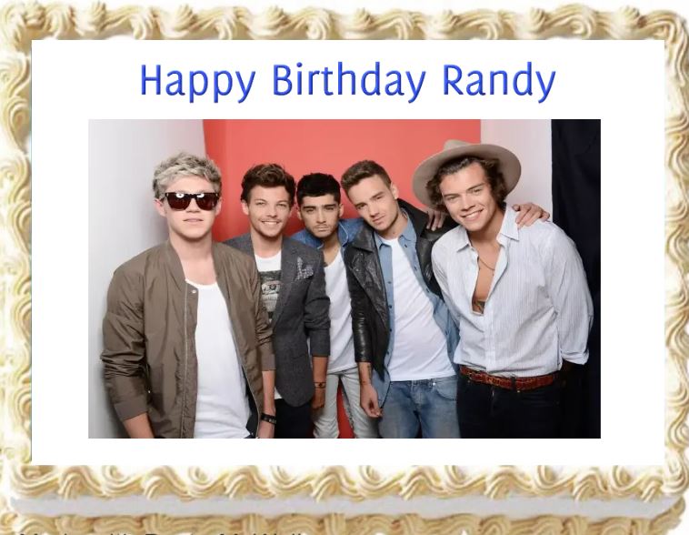 One Direction Personalized Edible Cake Image Party Topper Decoration- 1/4 Sheet p19