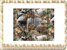 Load image into Gallery viewer, Camo Hunting Deer Bear Duck  Edible Cake Image Party Topper Decoration- 1/4 Sheet