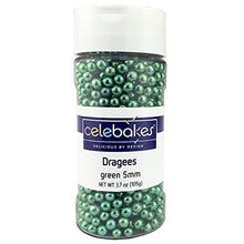 Load image into Gallery viewer, Green Dragees Celebakes by CK Products 5mm 3.7 oz