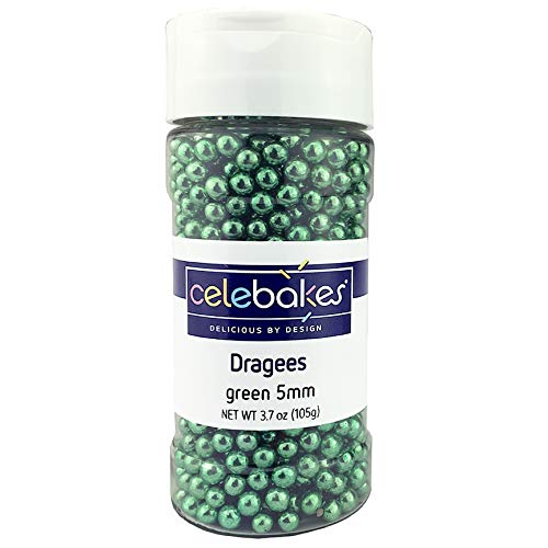 Green Dragees Celebakes by CK Products 5mm 3.7 oz