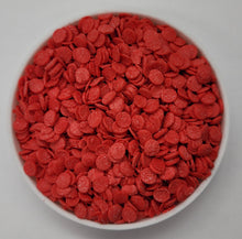 Load image into Gallery viewer, Red Edible Sequin Confetti Quins Sprinkles 4 oz