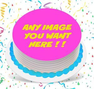 Your Custom Photo Personalized  8" Round Edible Cake Image Party Topper Decoration