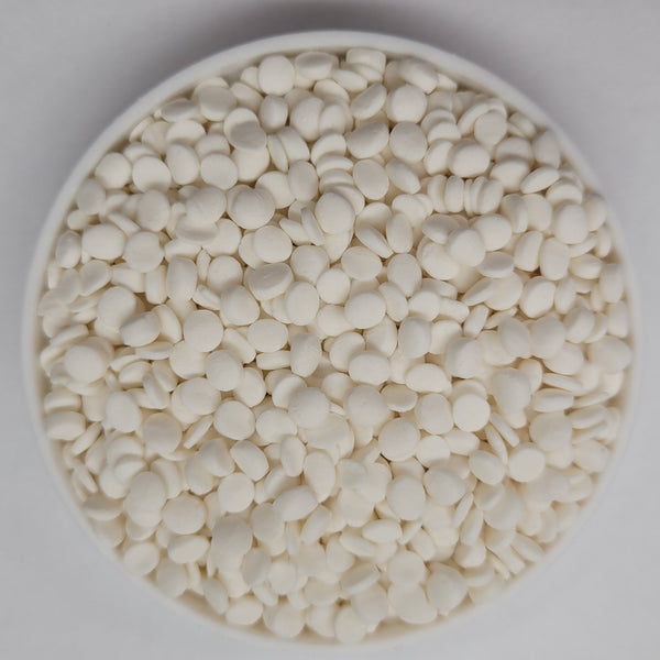 White Edible Sequin Confetti Quins Sprinkles 4 oz