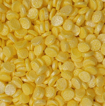 Load image into Gallery viewer, Baby Yellow Edible Sequin Confetti Quins Sprinkles 4 oz