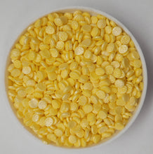 Load image into Gallery viewer, Yellow Edible Sequin Confetti Quins Sprinkles 4 oz