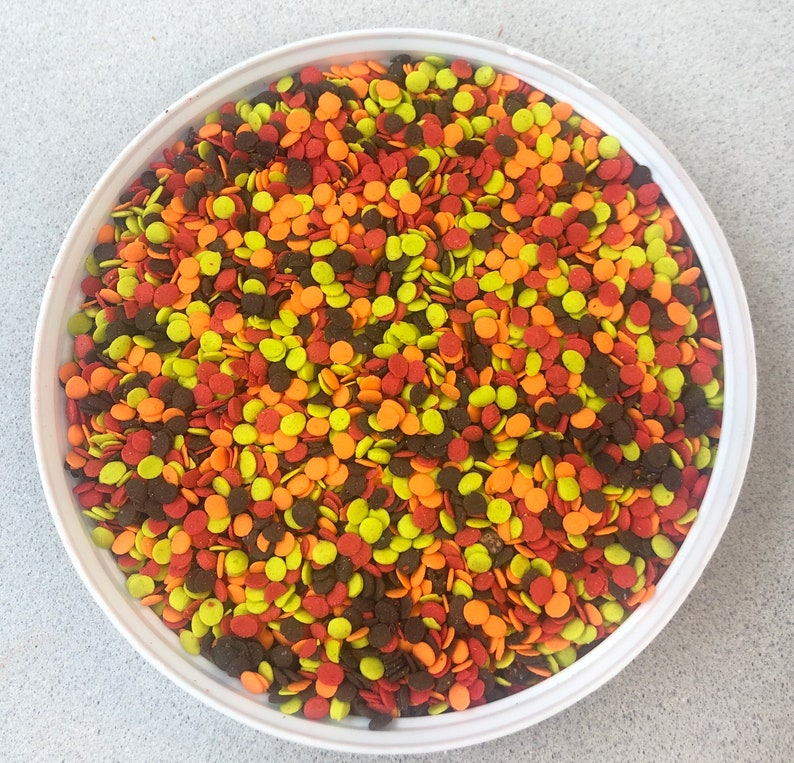 Autumn Chips Thanksgiving Edible Confetti Quins Sprinkle Mix