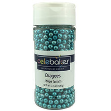 Load image into Gallery viewer, Blue Dragees Celebakes by CK Products 5mm 3.7 oz