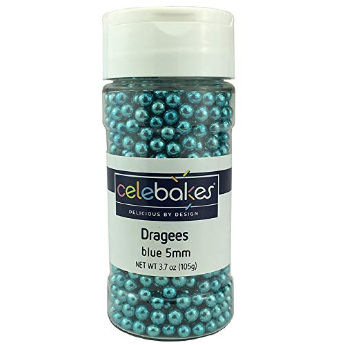 Blue Dragees Celebakes by CK Products 5mm 3.7 oz