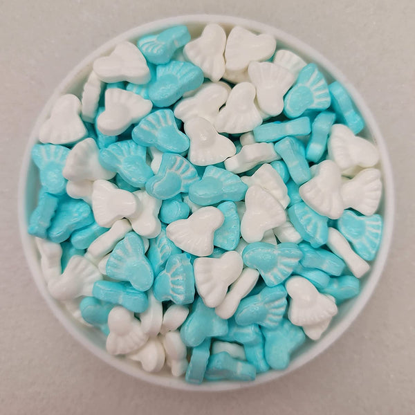 Blue & White Baby Feet Thick Edible Confetti Quins Sprinkle Mix