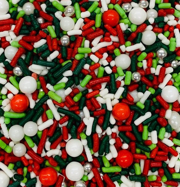 Christmas Time is Here Holiday Edible Confetti Sprinkle Mix