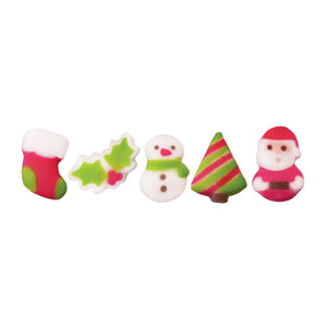 Christmas Cuties Assortment Edible Sugar Decorations Toppers