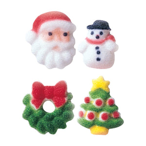 Christmas Charms Edible Sugar Decorations Toppers