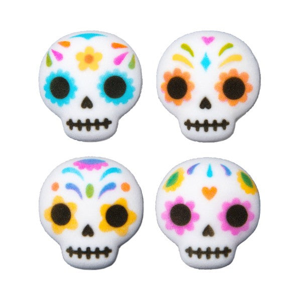 Day Of The Dead Assortment Edible Sugar Decorations Halloween Toppers
