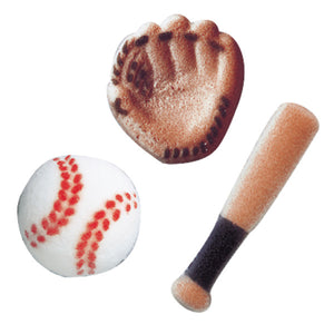 Baseball Assortment Edible Sugar Decorations Sports Toppers