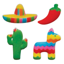 Load image into Gallery viewer, Celebration Assortment Edible Sugar Decorations Fiesta Toppers