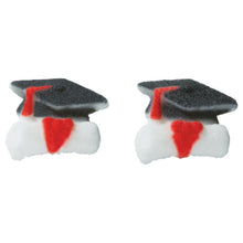 Load image into Gallery viewer, Cap And Scroll Edible Sugar Decorations Graduation Toppers