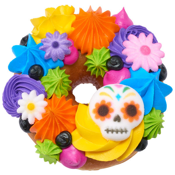 Day Of The Dead Assortment Edible Sugar Decorations Halloween Toppers