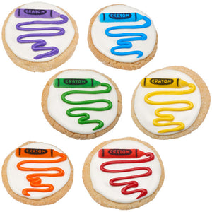 Crayon Sugar Decorations Cupcake Cake Cookies Toppers School 12 Count