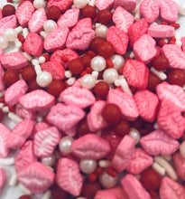 Load image into Gallery viewer, Kiss on the Lips Valentines Day Edible Confetti Sprinkle Mix