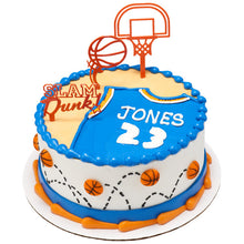 Load image into Gallery viewer, Basketball Edible Sugar Decorations Sports Toppers