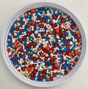 Patriotic Sparkles USA Edible Confetti Sprinkle Mix
