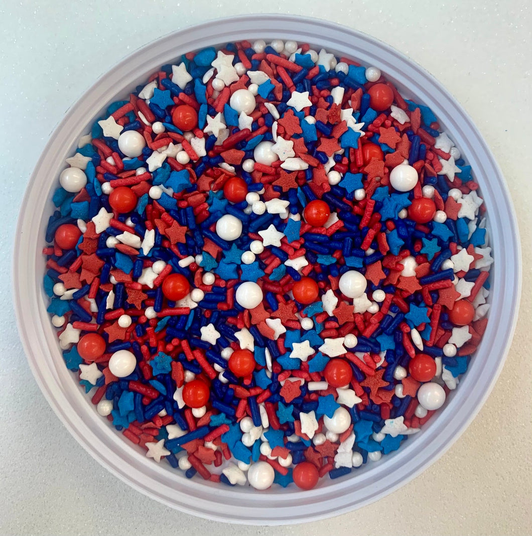 Stars and Stripes Forever Edible Confetti Sprinkle Mix