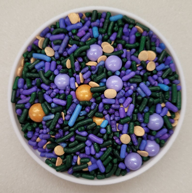 Mardi Gras Sparkle Edible Confetti Sprinkle Mix