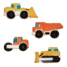 Load image into Gallery viewer, Construction Assortment Edible Sugar Decorations Truck Toppers