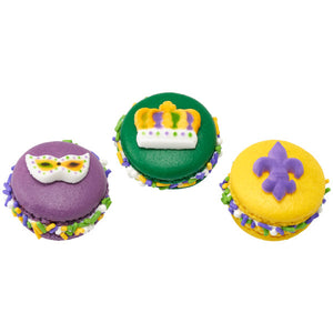 Mardi Gras Party Assortment Edible Sugar Decorations Toppers