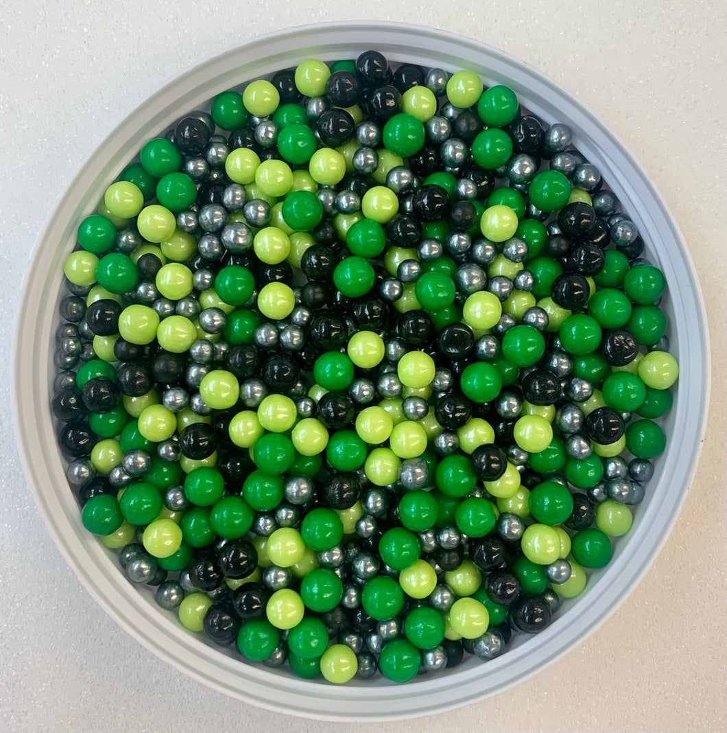 Loud Green Machine Pearls Dragees Edible Confetti Sprinkle Mix