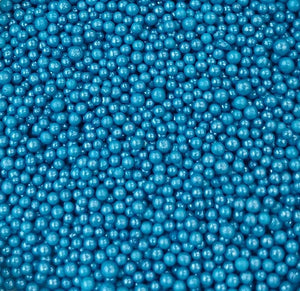 Shimmering Blue Pearlized Mini Nonpareils Sprinkles