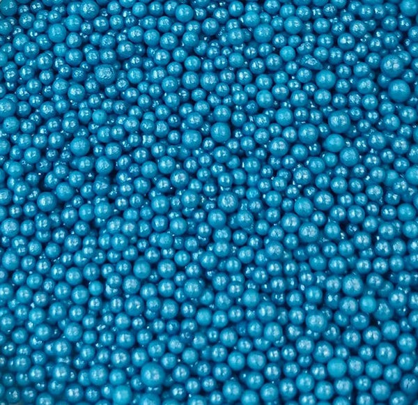 Shimmering Blue Pearlized Mini Nonpareils Sprinkles