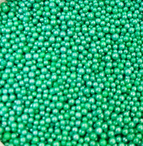 Shimmering Green Pearlized Mini Nonpareils Sprinkles