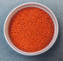Load image into Gallery viewer, Shimmering Orange Pearlized Mini Nonpareils Sprinkles